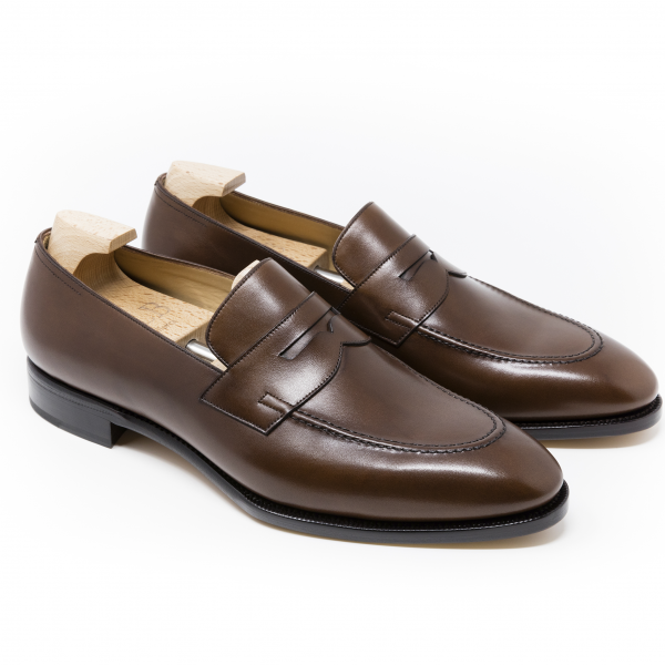Brown penny loafer