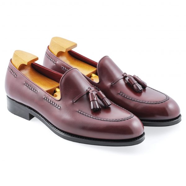 burgendy calf tassel