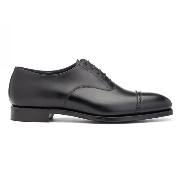 Black Cap Toe Punched Oxford - Image 2