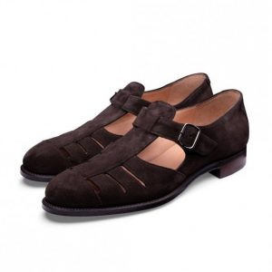 Dark Brown Suede Sandal