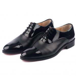 Black Semi Patent Oxford