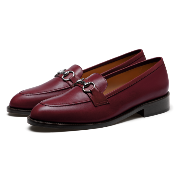 Burgundy Horsebit Buckle Loafer