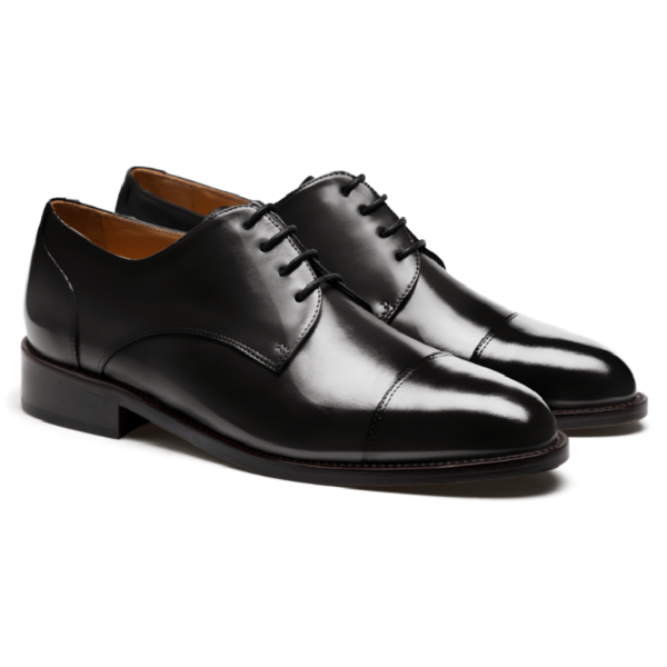 Black Calf Cap Toe Derby - Image 3